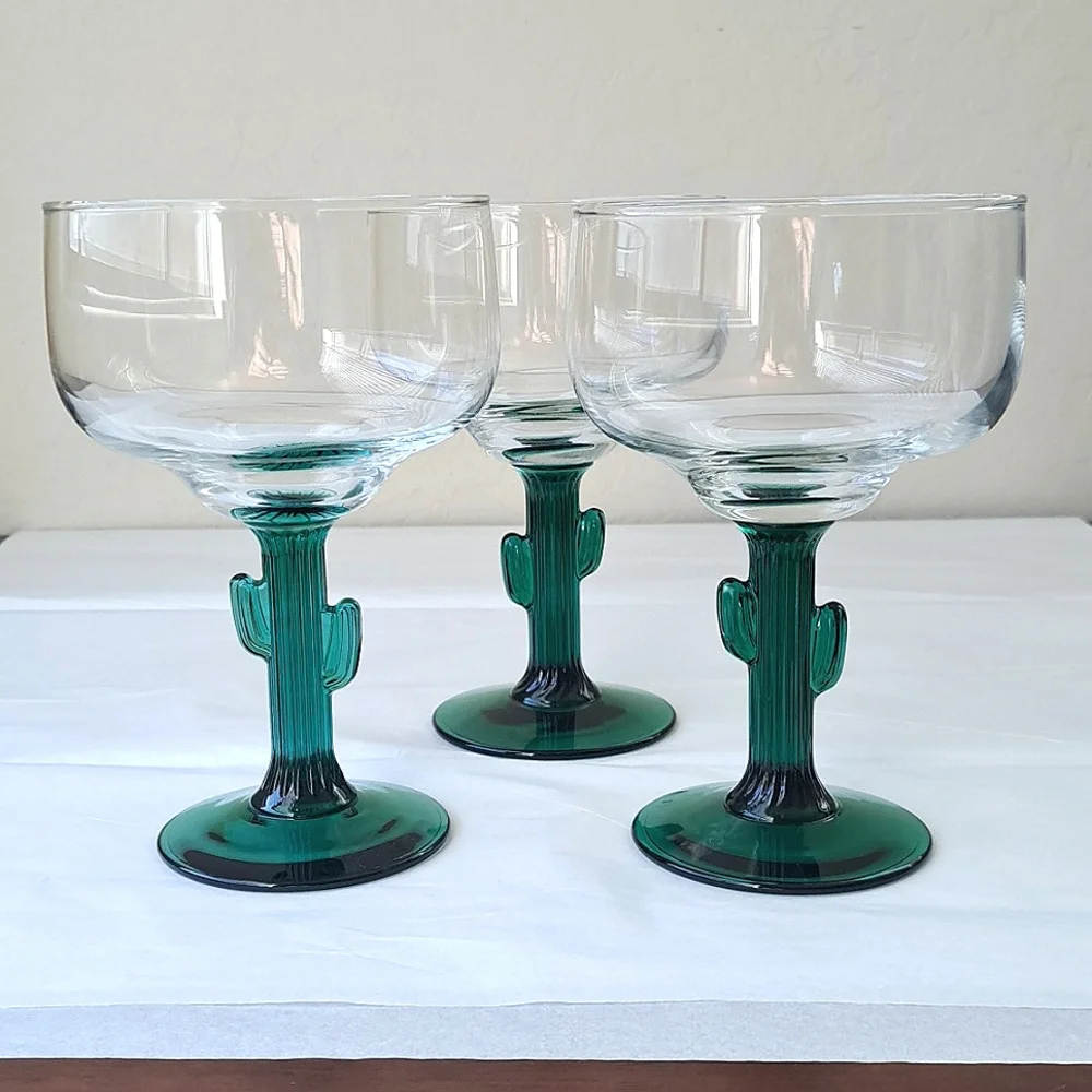 Libbey Cactus Margarita Glass set of 3, 16 oz, price firm